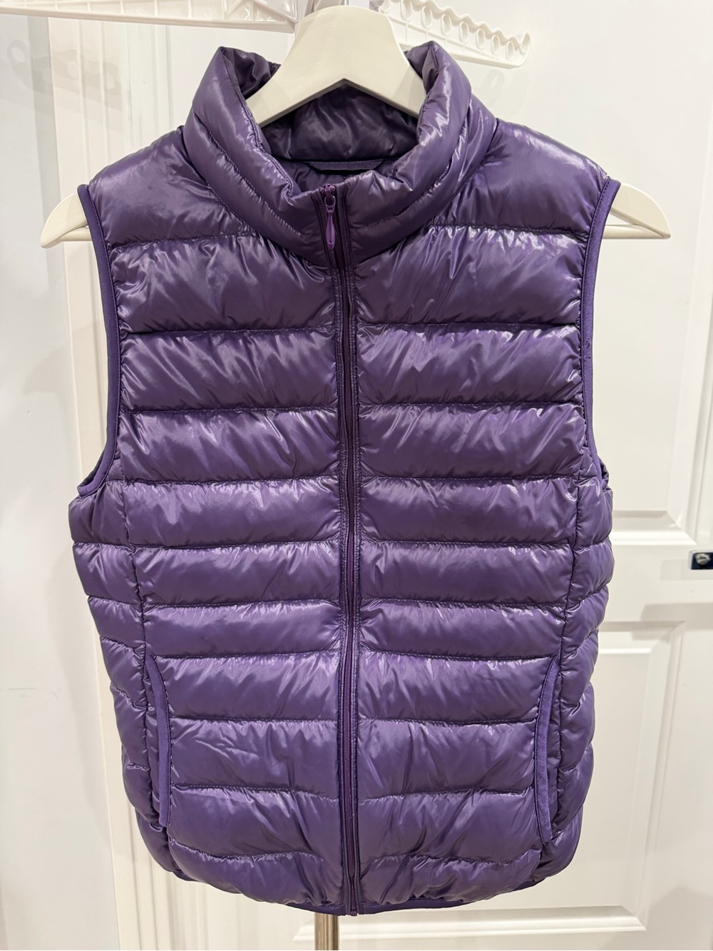 Purple Uniqlo puffer vest size S